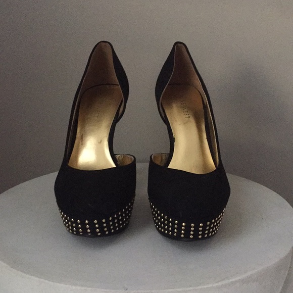 Black suede platform heels NWOT - Picture 2 of 6